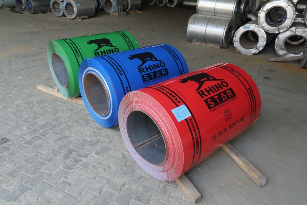 coloured coated coil