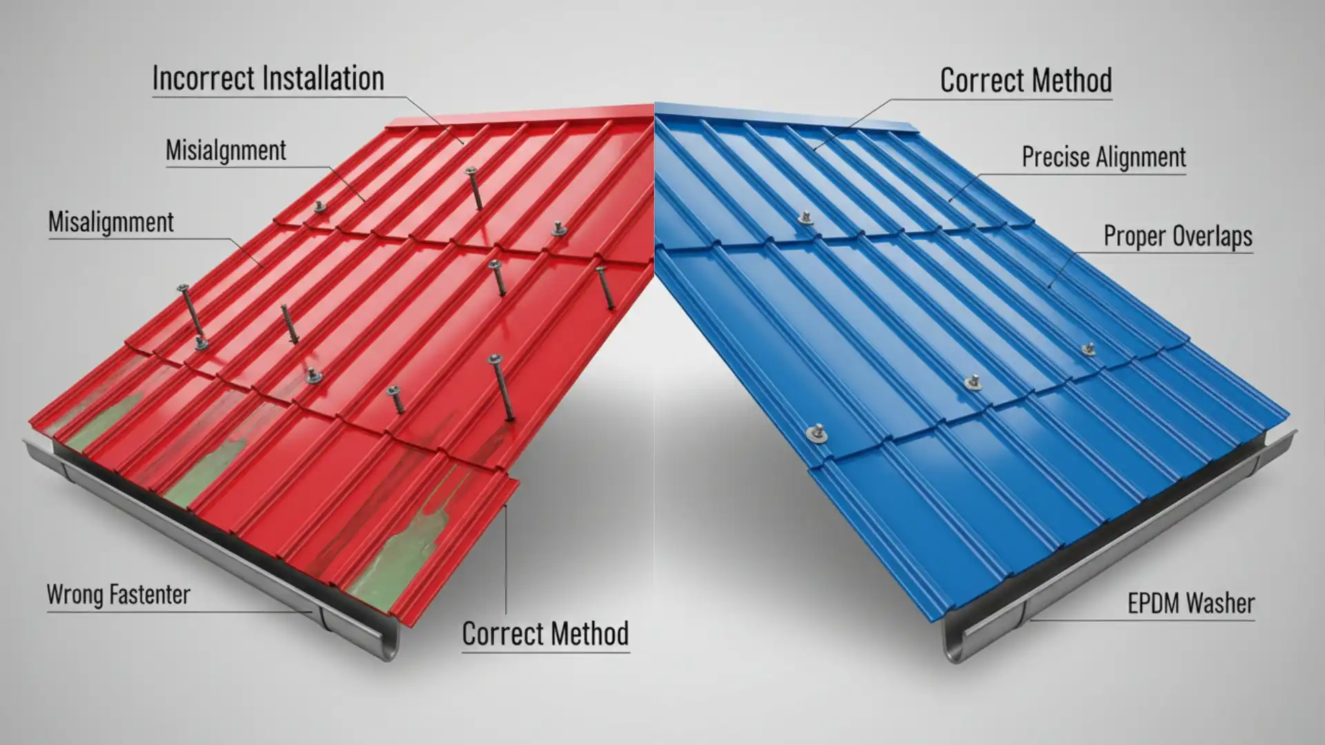 Common Mistakes to Avoid When Installing Coloured Roofing Sheets