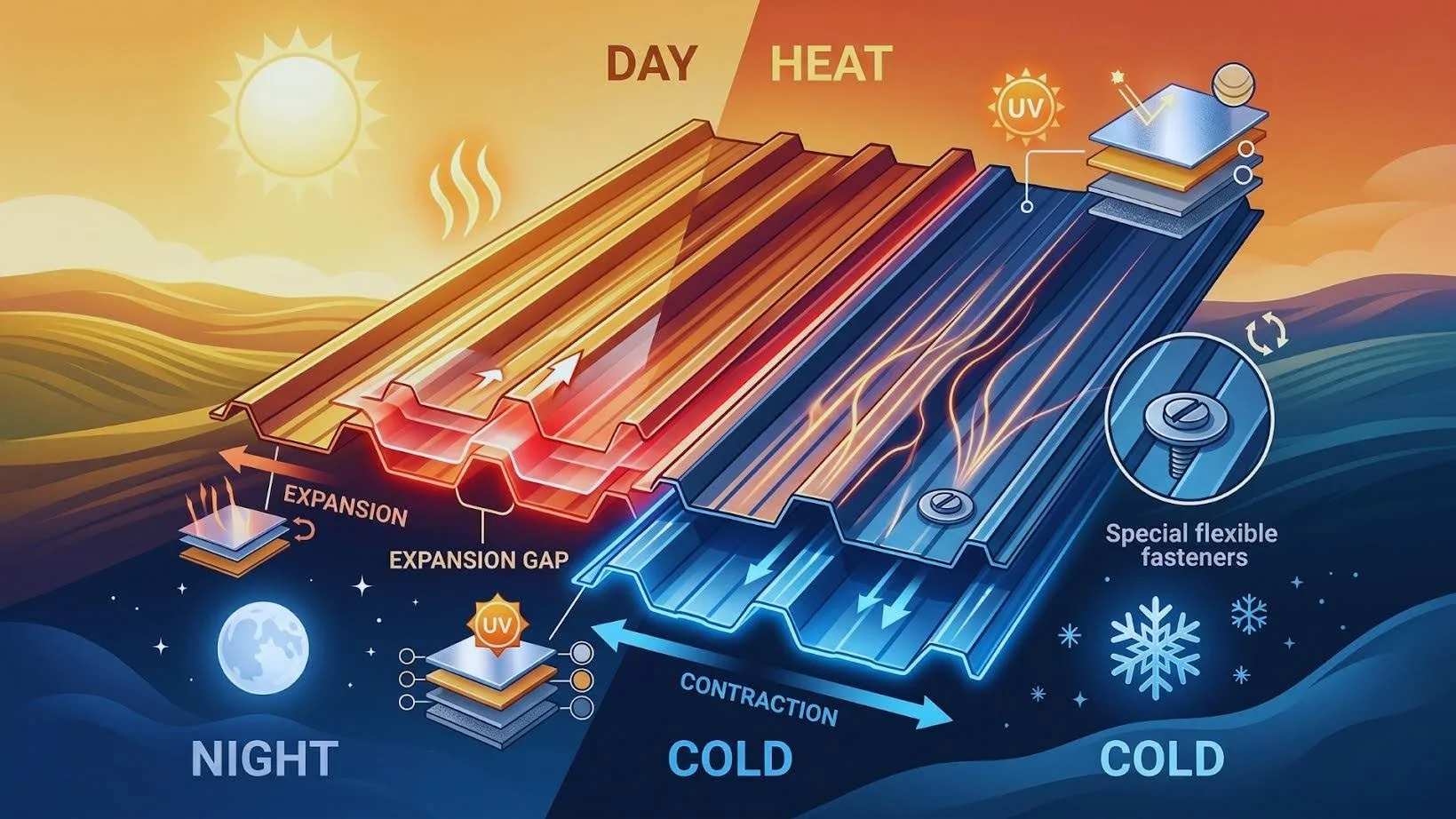 How Roofing Sheets Handle Thermal Expansion