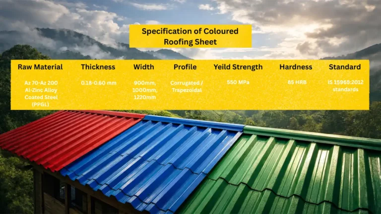 Specifications of Coloured Roofing Sheets