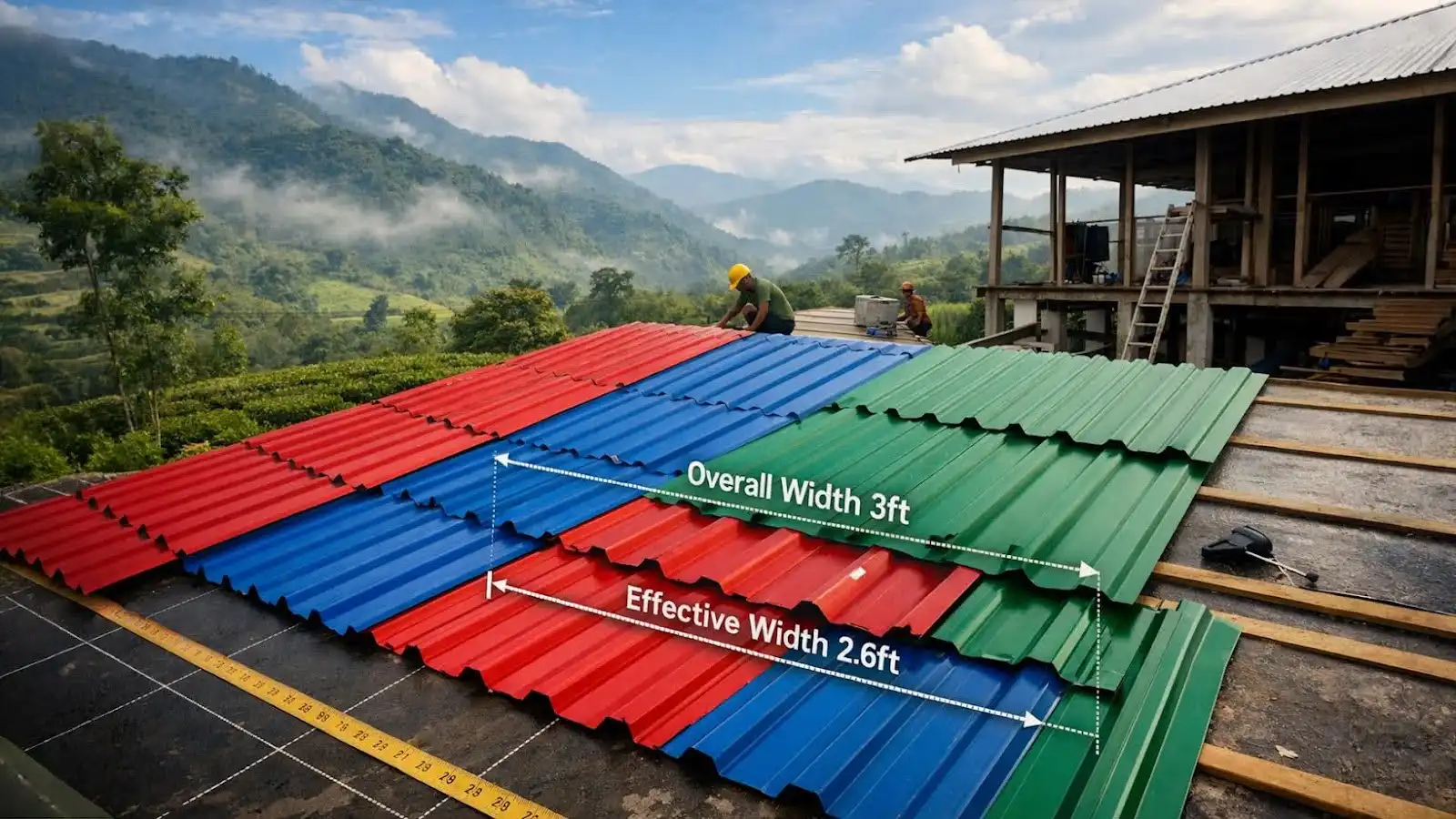 Standard Size of Coloured Roofing Sheets