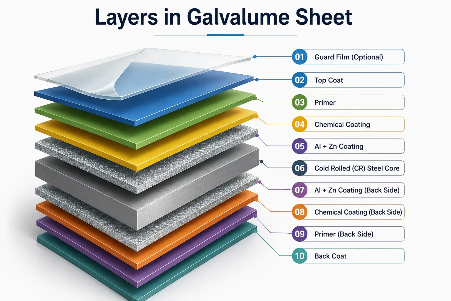 Layer in Galvalume Sheet