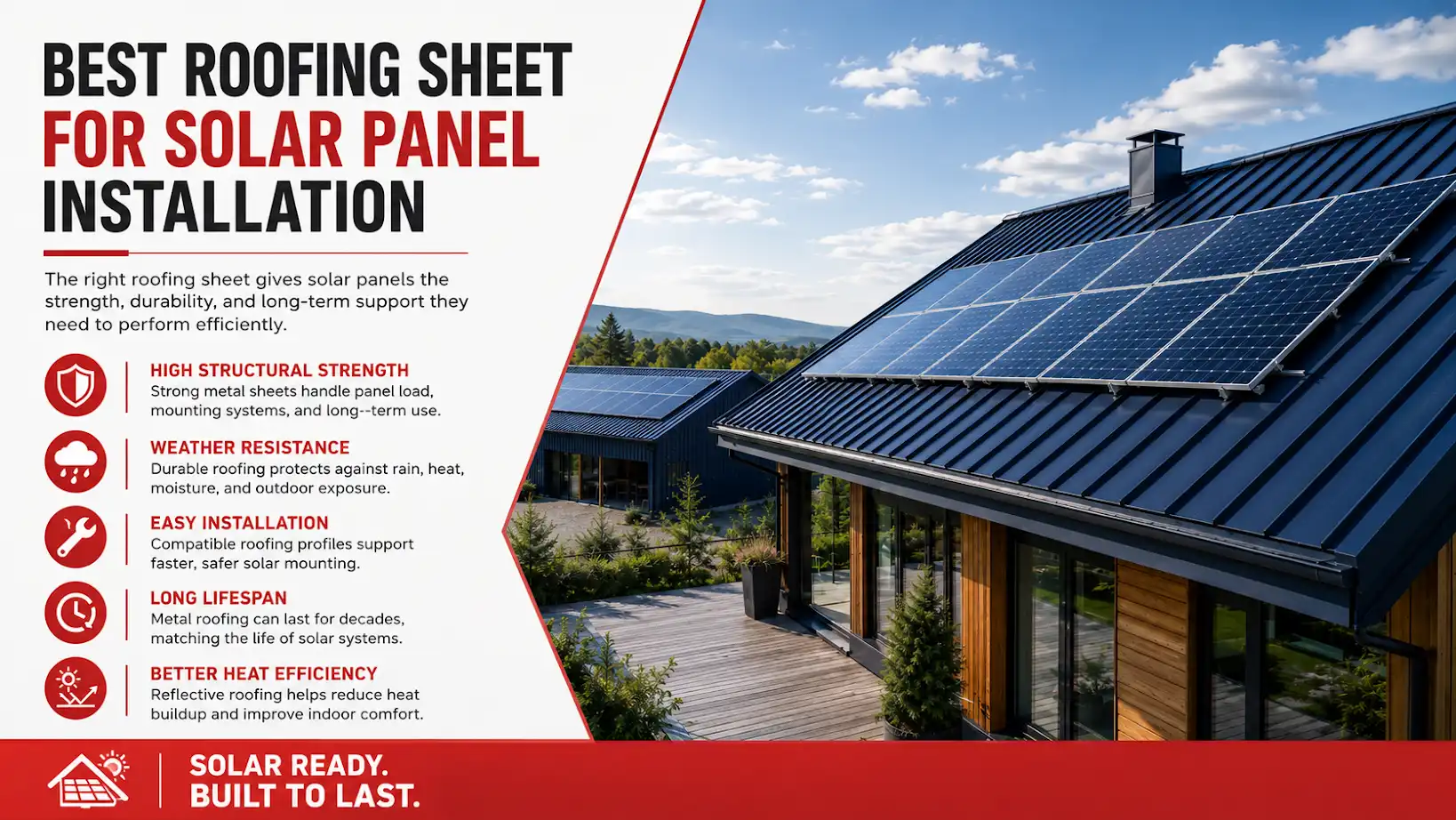 Roofing Sheet for Solar Panel Installation