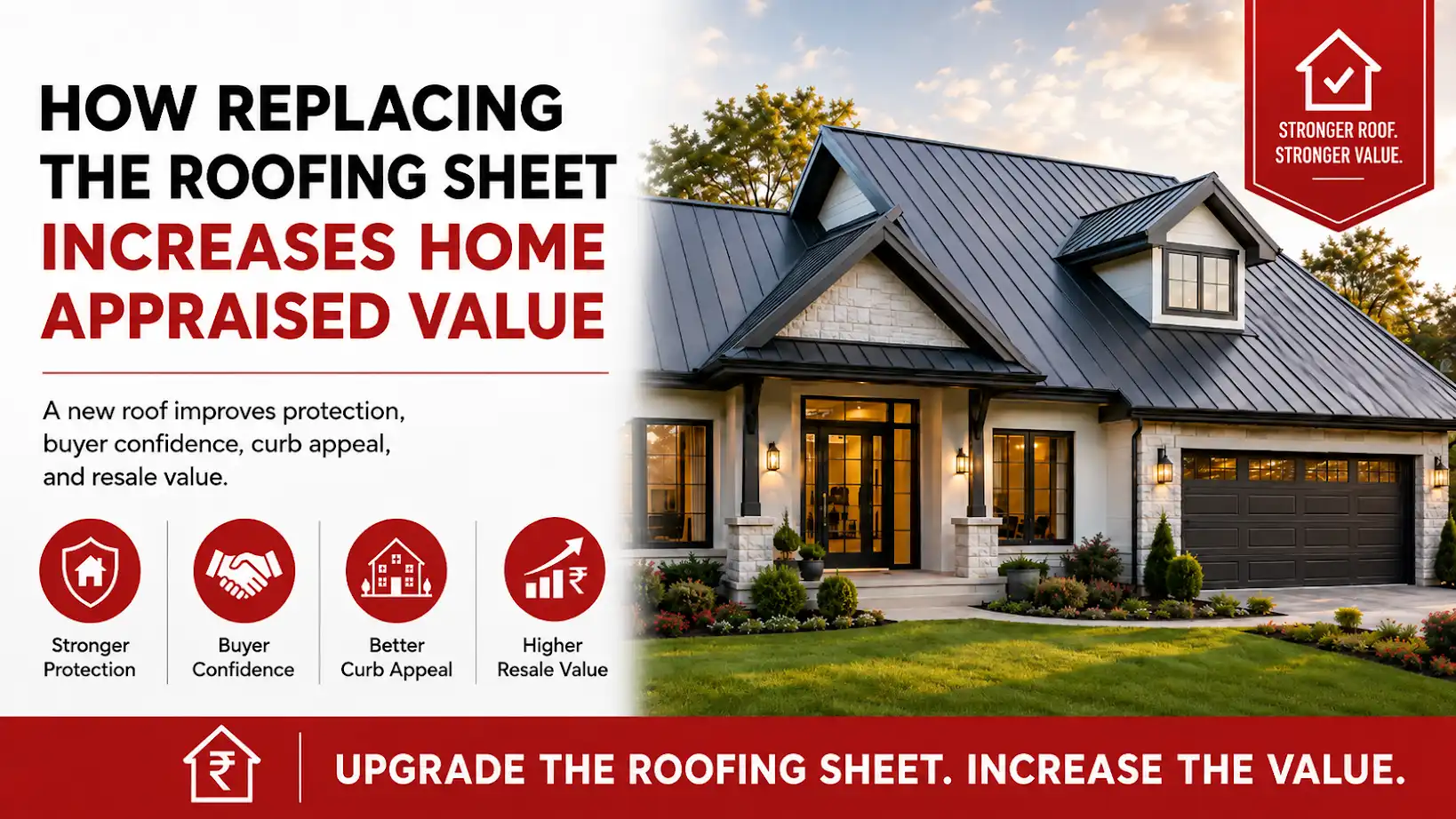 How Replacing the Roofing Sheet Increases Home Appraised Value