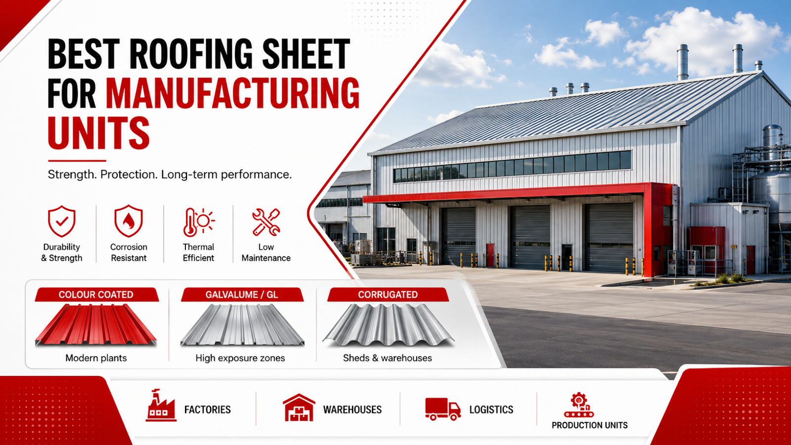 Best Roofing Sheet for Manufacturing Units