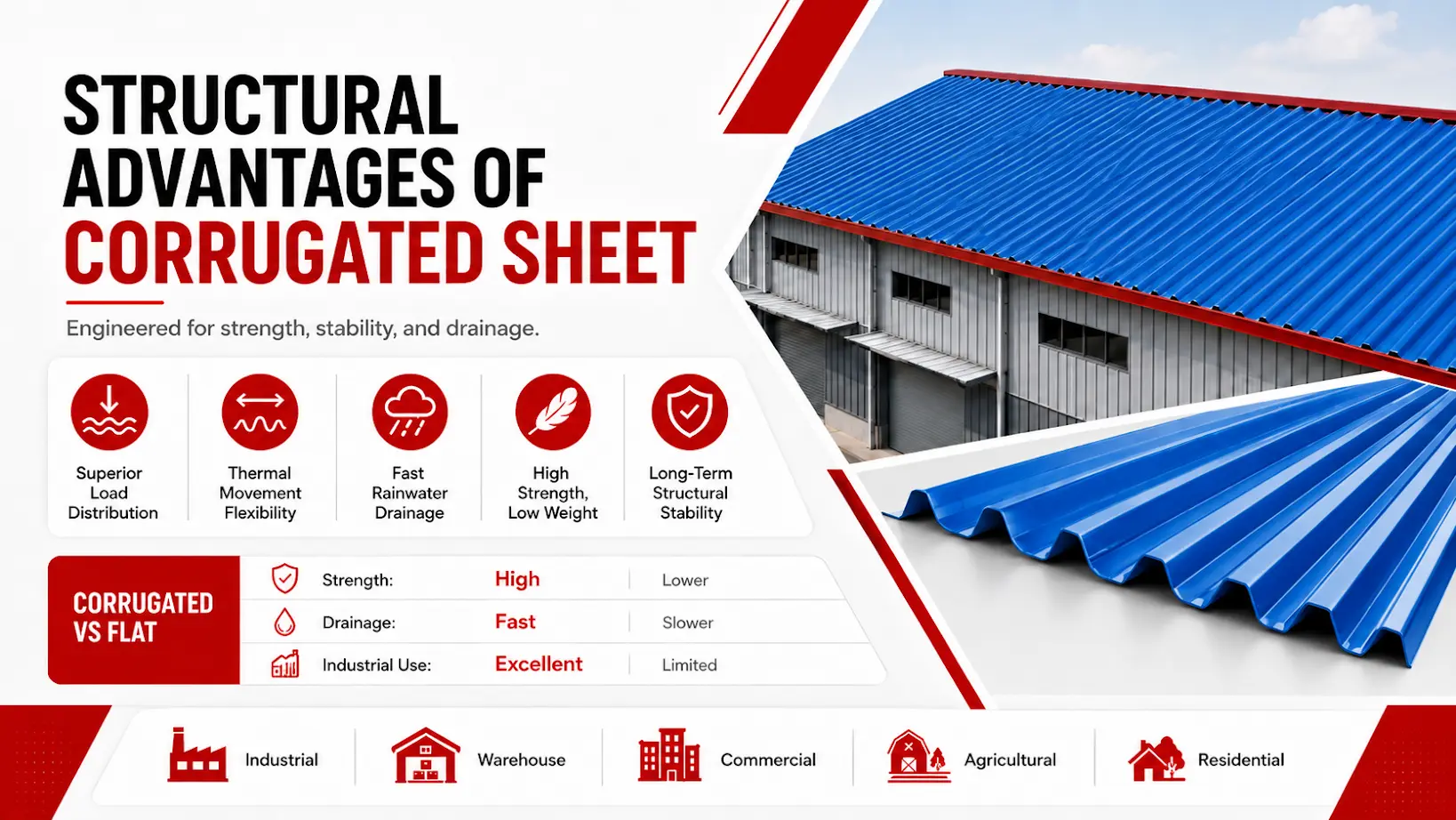 Structural Advantages of Corrugated Sheet